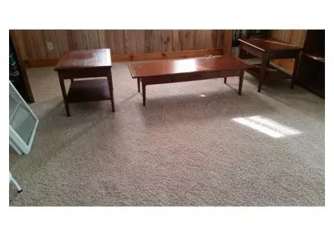 Coffee table and two end tables 75.00